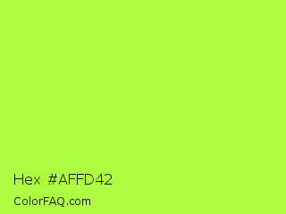 Hex #affd42 Color Image
