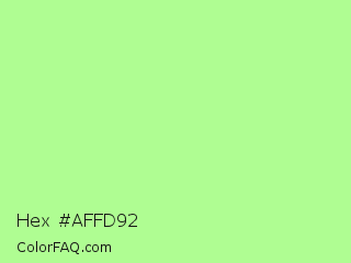 Hex #affd92 Color Image