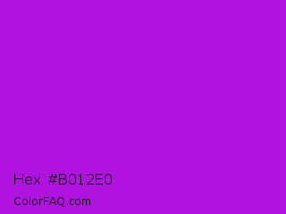 Hex #b012e0 Color Image