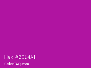 Hex #b014a1 Color Image