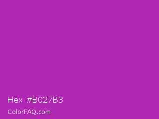 Hex #b027b3 Color Image