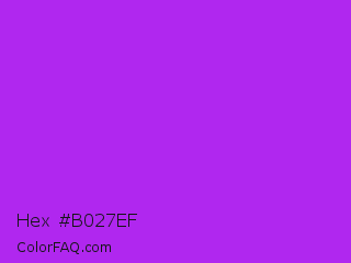 Hex #b027ef Color Image