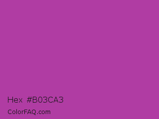 Hex #b03ca3 Color Image