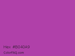 Hex #b040a9 Color Image