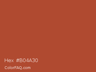 Hex #b04a30 Color Image