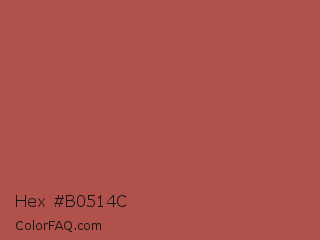 Hex #b0514c Color Image