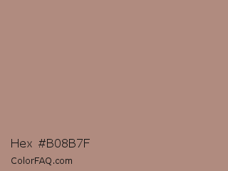 Hex #b08b7f Color Image