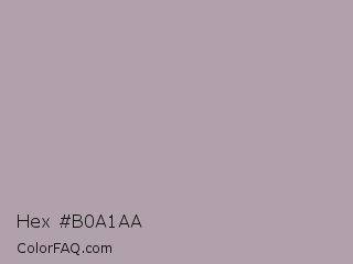 Hex #b0a1aa Color Image