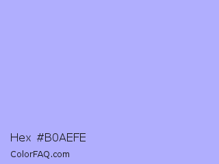Hex #b0aefe Color Image