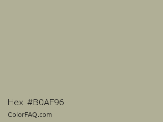Hex #b0af96 Color Image