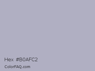Hex #b0afc2 Color Image