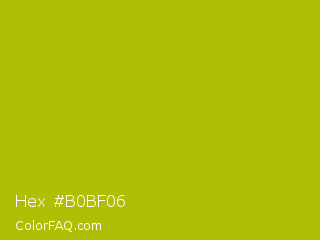 Hex #b0bf06 Color Image