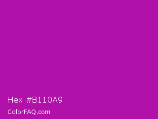 Hex #b110a9 Color Image
