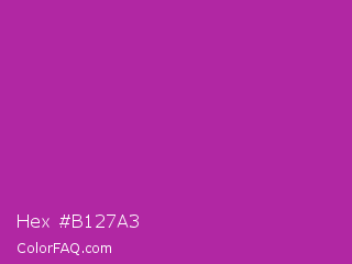 Hex #b127a3 Color Image