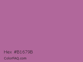 Hex #b1679b Color Image