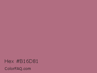 Hex #b16d81 Color Image