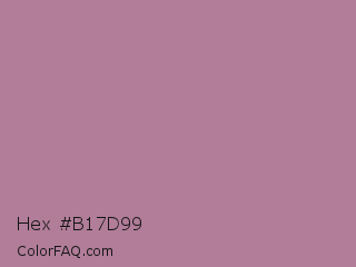Hex #b17d99 Color Image