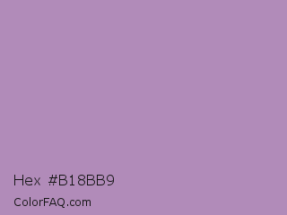 Hex #b18bb9 Color Image