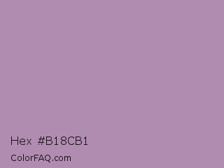 Hex #b18cb1 Color Image