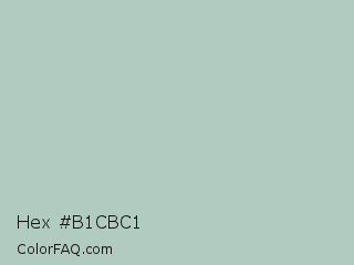 Hex #b1cbc1 Color Image