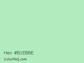 Hex #b1ebbe Color Image