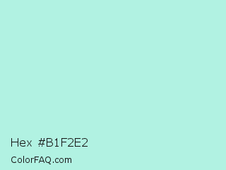 Hex #b1f2e2 Color Image