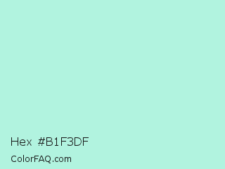 Hex #b1f3df Color Image