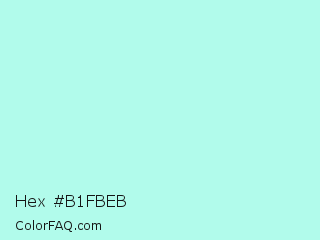 Hex #b1fbeb Color Image