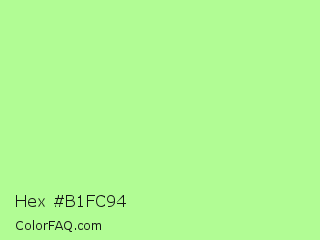 Hex #b1fc94 Color Image