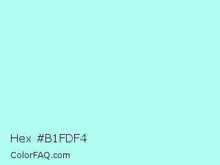 Hex #b1fdf4 Color Image
