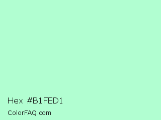 Hex #b1fed1 Color Image