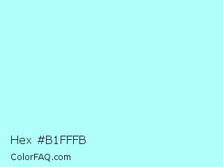Hex #b1fffb Color Image