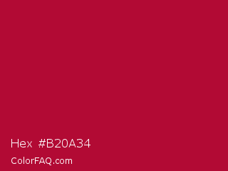 Hex #b20a34 Color Image