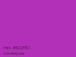 Hex #b22fb7 Color Image