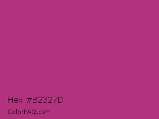 Hex #b2327d Color Image