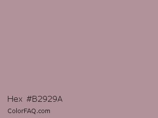 Hex #b2929a Color Image