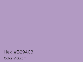 Hex #b29ac3 Color Image