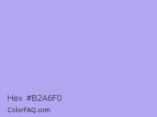 Hex #b2a6f0 Color Image