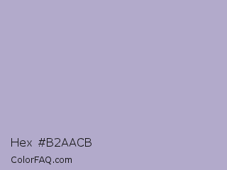 Hex #b2aacb Color Image