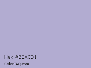 Hex #b2acd1 Color Image