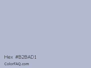 Hex #b2bad1 Color Image