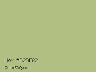 Hex #b2bf82 Color Image