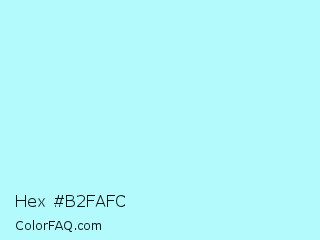 Hex #b2fafc Color Image