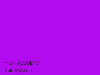 Hex #b30bf0 Color Image