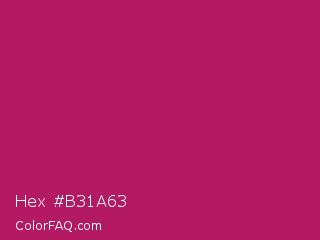 Hex #b31a63 Color Image