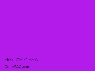 Hex #b31bea Color Image