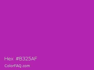 Hex #b325af Color Image