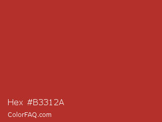 Hex #b3312a Color Image
