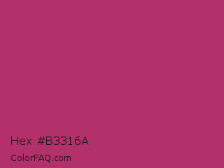 Hex #b3316a Color Image