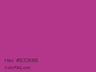 Hex #b3368b Color Image